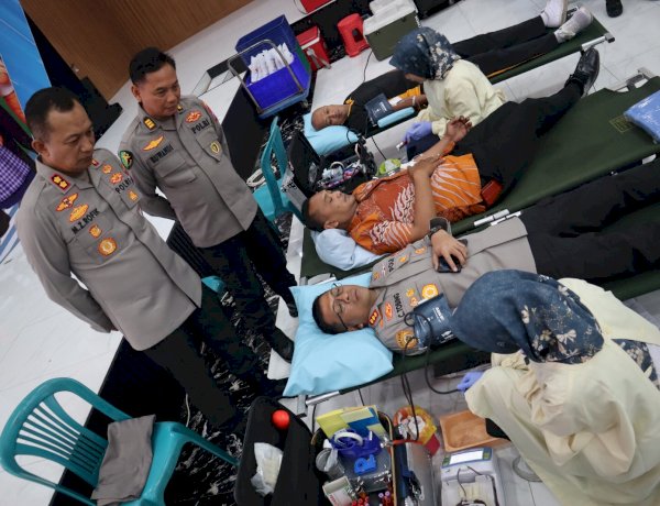Jelang Hari Bhayangkara ke-80, Polresta Sidoarjo Gelar Donor Darah